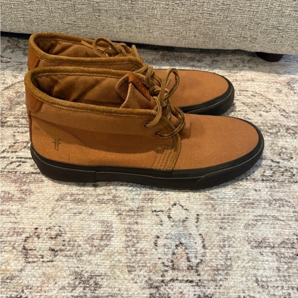 Frye Ludlow Chukka Men’s  Sneaker- Canvas -Cognac Size 8.5